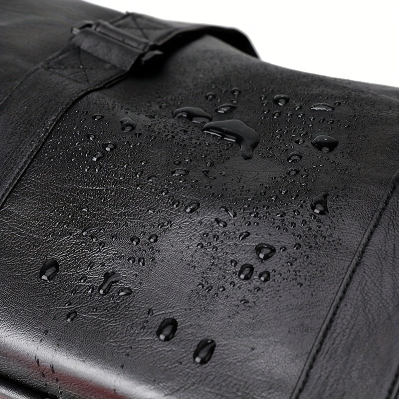 Travel Bag with Shoe Compartment and Water-Resistant PU Material for Sports and Travel