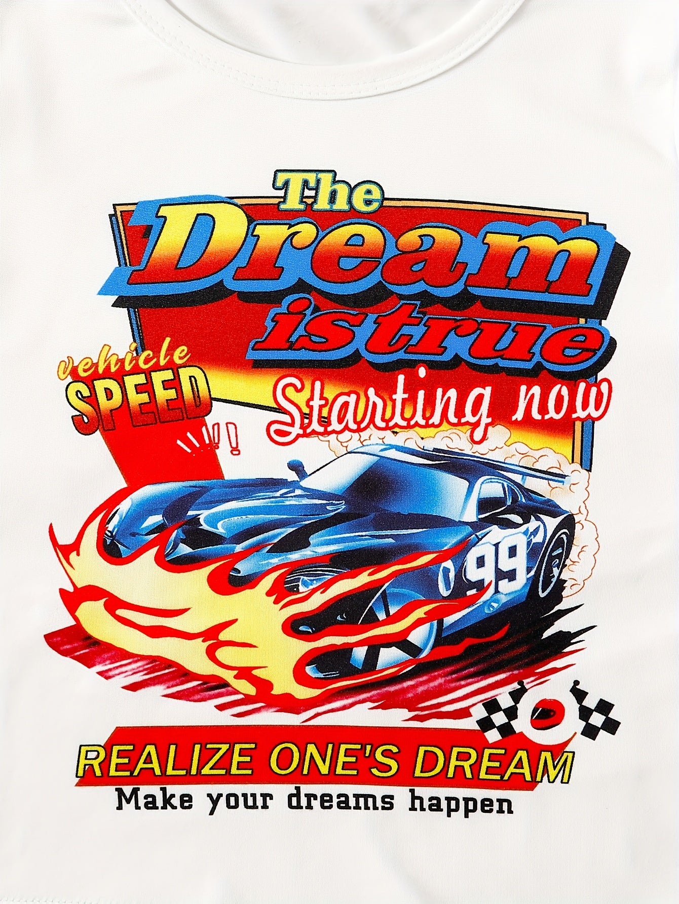 Boy's 2-Piece Race Car Pattern Casual Set for Spring and Fall with Long Sleeve Top and Pants