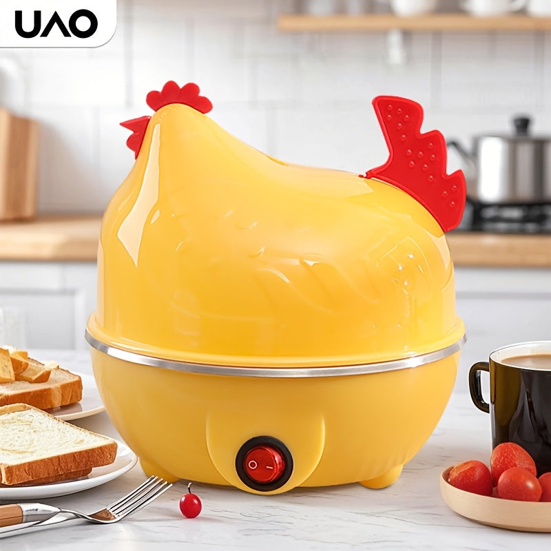Chiroyli tovuq tuxum pishirgich elektr pechka qozon, quvvat uzilishi himoyasi, sariq tovuq dizayni, oson foydalanish, tez va sog‘lom nonushta, uy