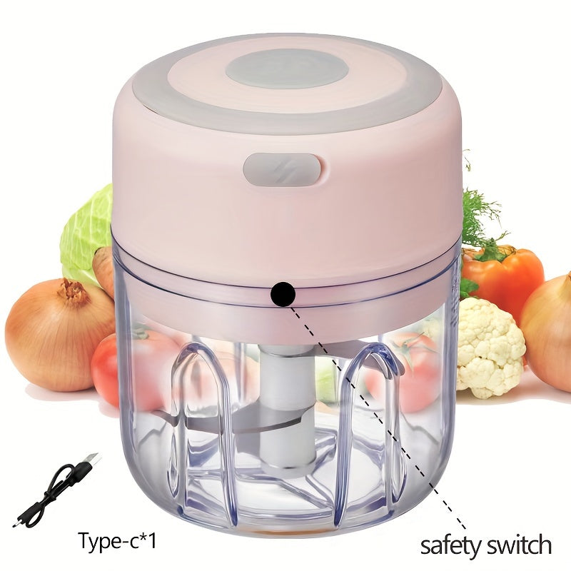 Мини USB Беспроводной Электрический Чесночный Мялка 100/250 мл с 3 Скоростями из Нержавеющей Стали