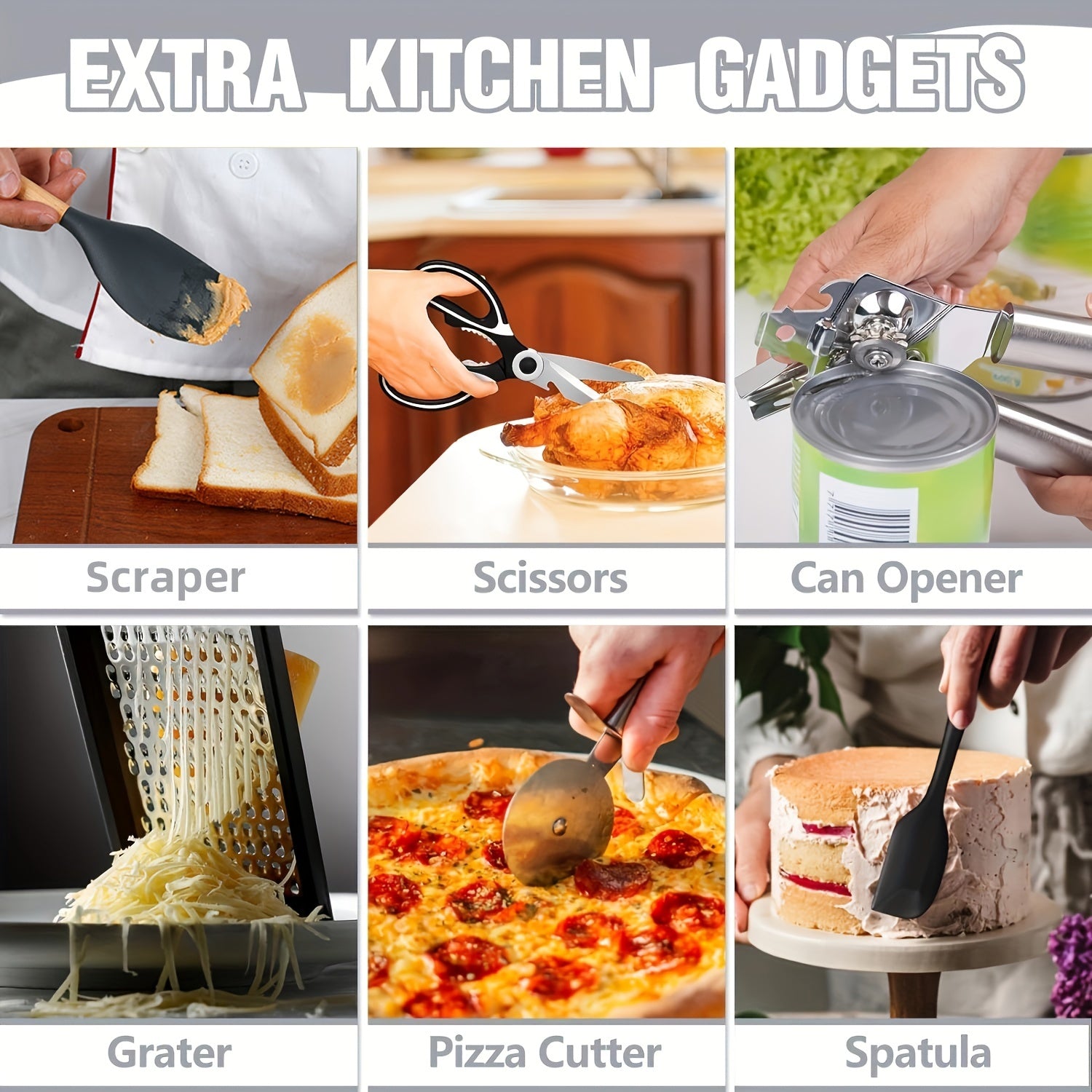 Silicone Kitchen Utensil Set 44 Pieces Non-Stick Coating Wooden Handles