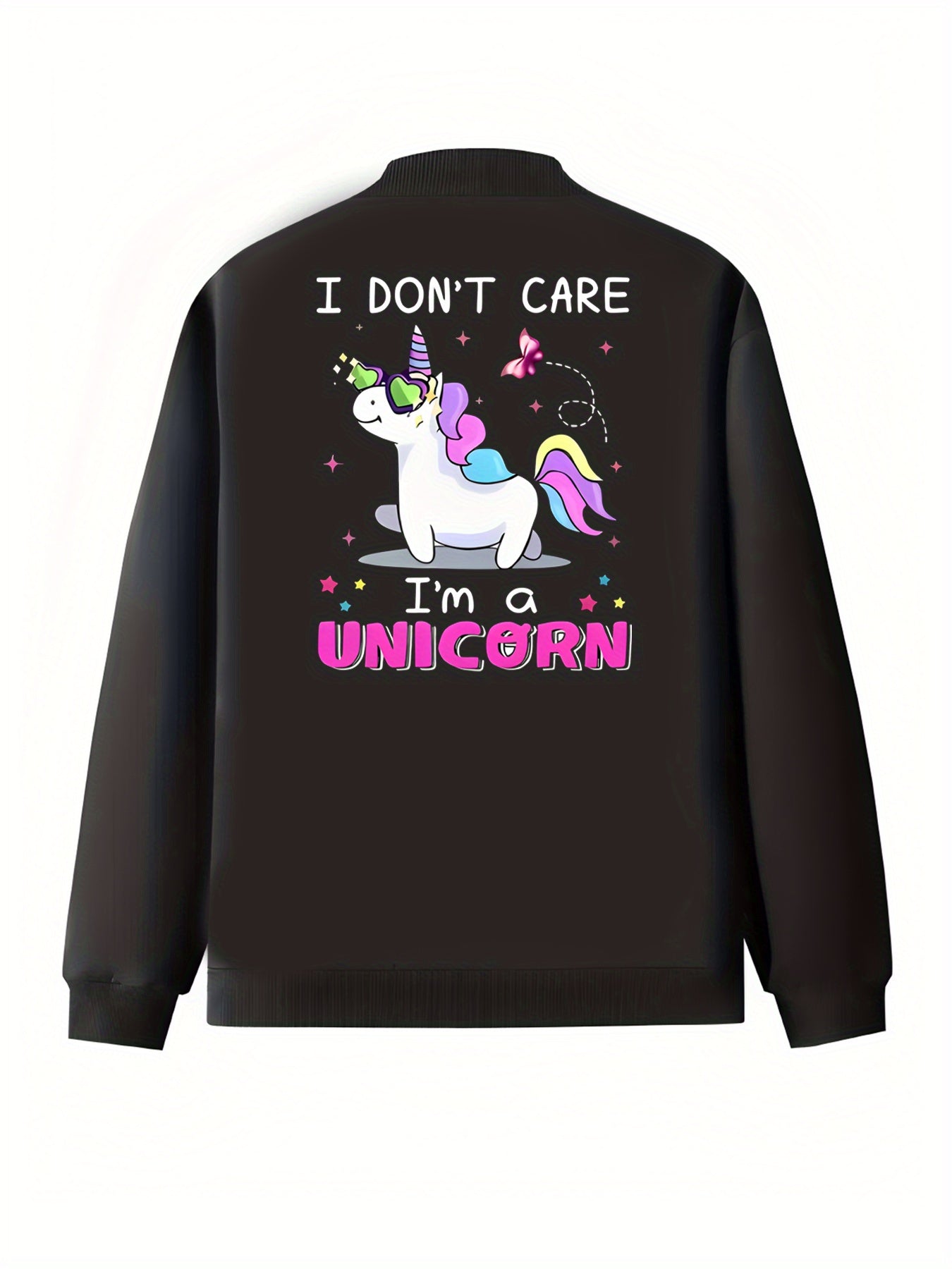 Plus Size Women's Oversized Bomber Jacket with Graphic Print All-Season Outerwear