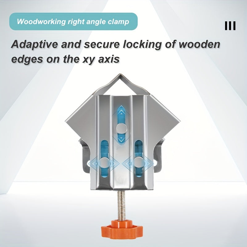Burchakli vintli rostlash uchun sozlanadigan zanglamaydigan po'latdan yasalgan qisqichcha, apelsin tutqichli