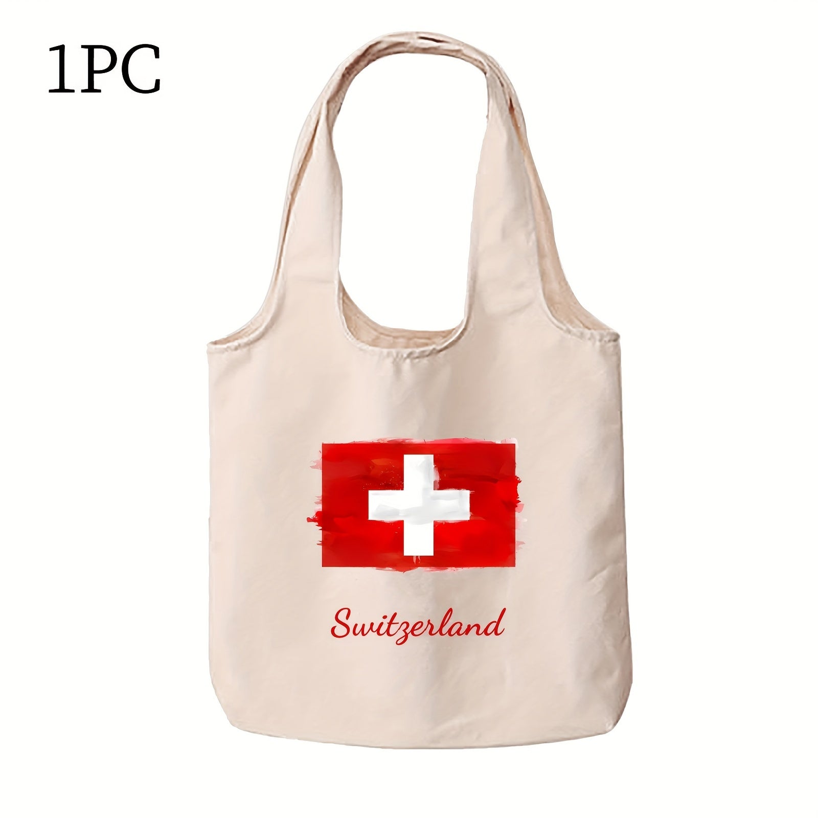 Durable Canvas Tote Bag with Double-Sided Print for Daily Use