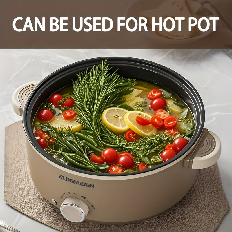 Elektr Wok va Bug'lamchi, Non-Stick Qozon, Oila yig'ilishlari va Yotoqxona uchun Ideal, Bardoshli Qurilish.