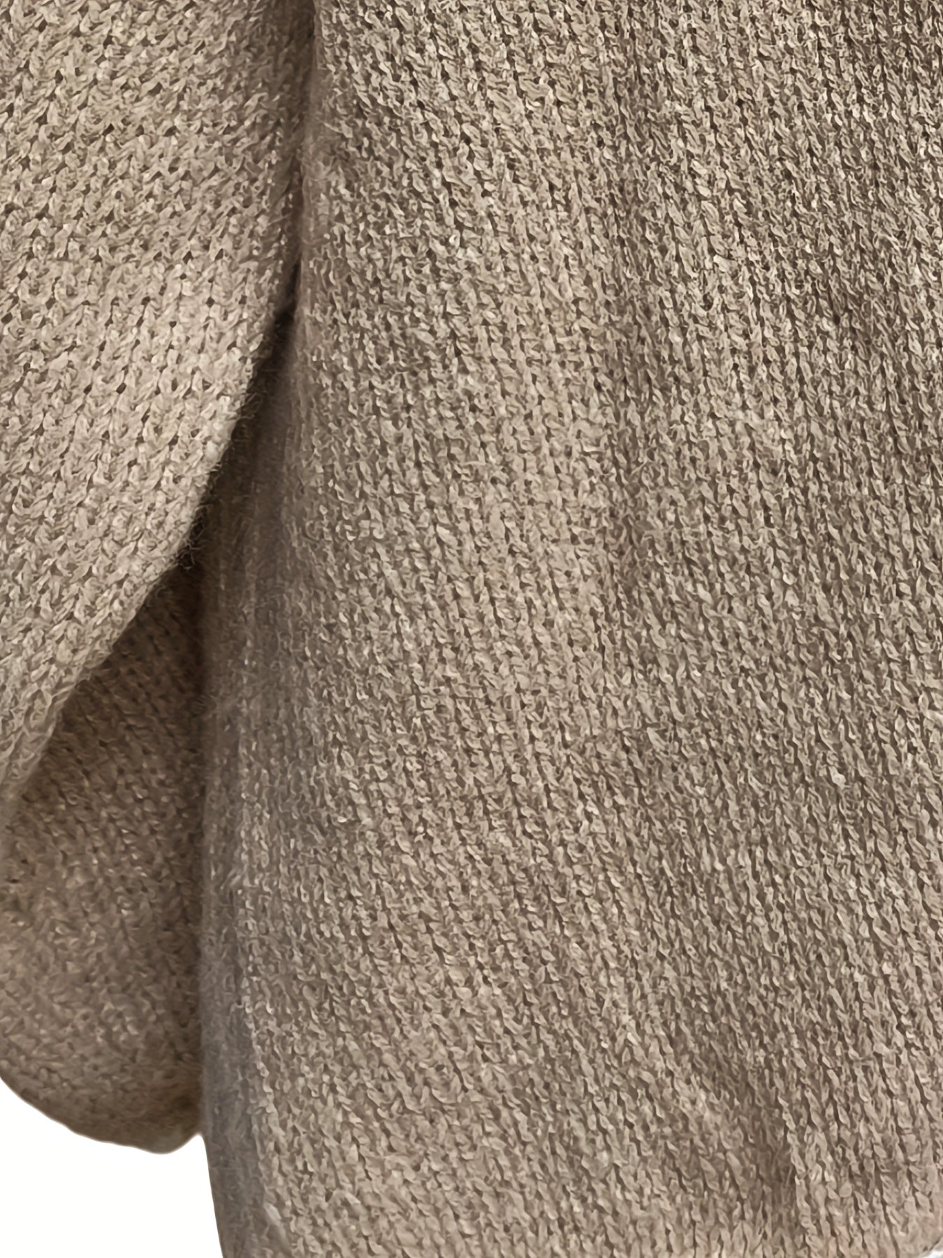 Plus Size Women's Beige Sweater Long Sleeve Fall Winter Casual Formal Knitwear