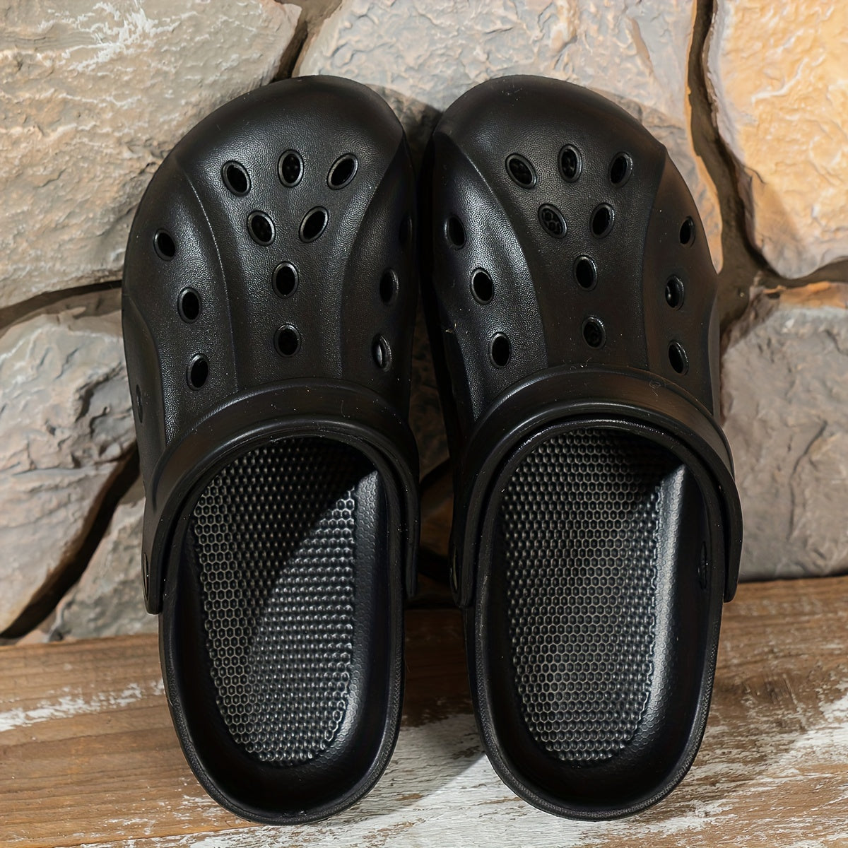 Мужские и женские легкие повседневные сандалии на резиновой подошве с объемным каблуком и воздухопроницаемым материалом