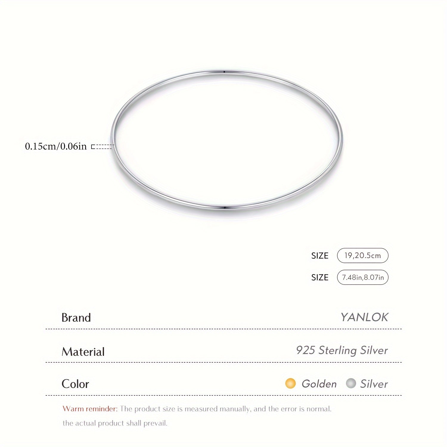 Pulsera de plata de ley, pulsera minimalista apilable, joyería para mujeres
