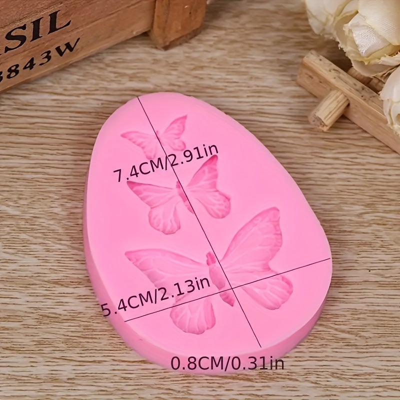 Molde de mariposa de silicona para joyería, jabón, velas y manualidades de repostería