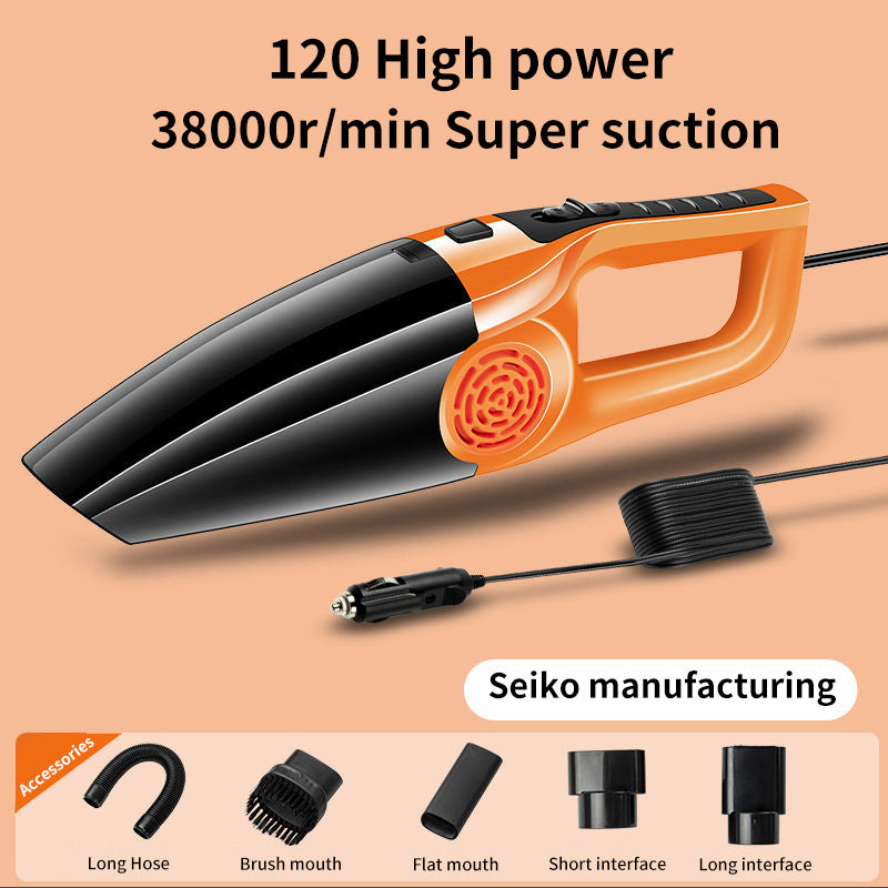 12V Car and Household Vacuum Cleaner with Strong Suction Wet and Dry Use