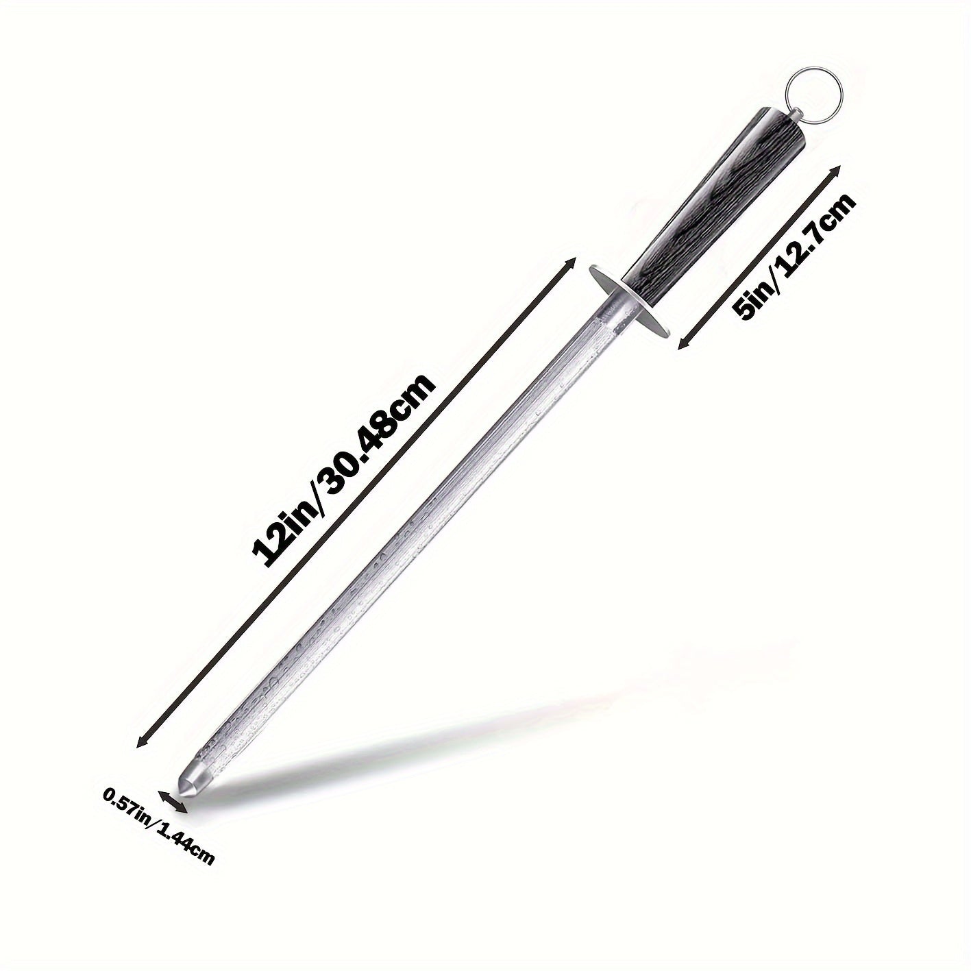 25.4 см po'latdan yasalgan honing rod oshxona va ov qilish pichog'lari uchun qattiqlashtirish rod