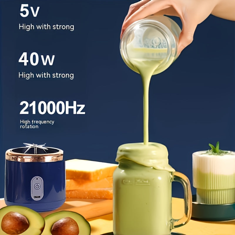 Portable Blender and Juicer Set with Dual Cups, Rechargeable, Lightweight, for Travel and Camping