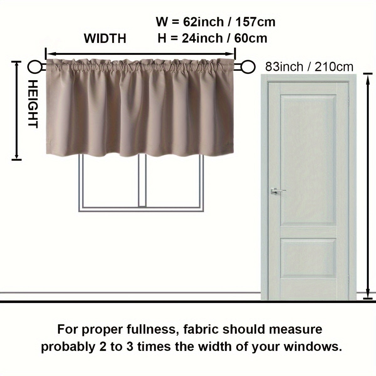 Blackout Heat Insulation Curtain Rod for Kitchen Living Room Bedroom Home Decor