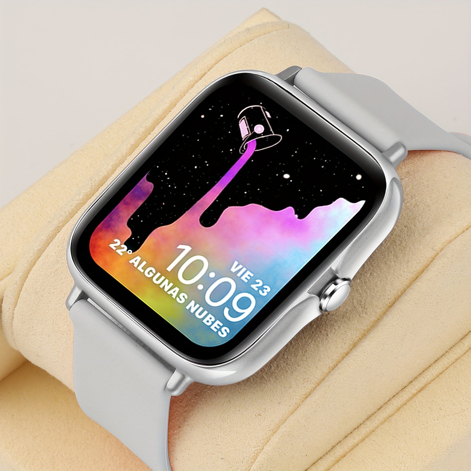 Smart Watch for Men and Women 4.34cm Metal Body Fitness Tracking Calls Music Control Compatible with iPhone Android