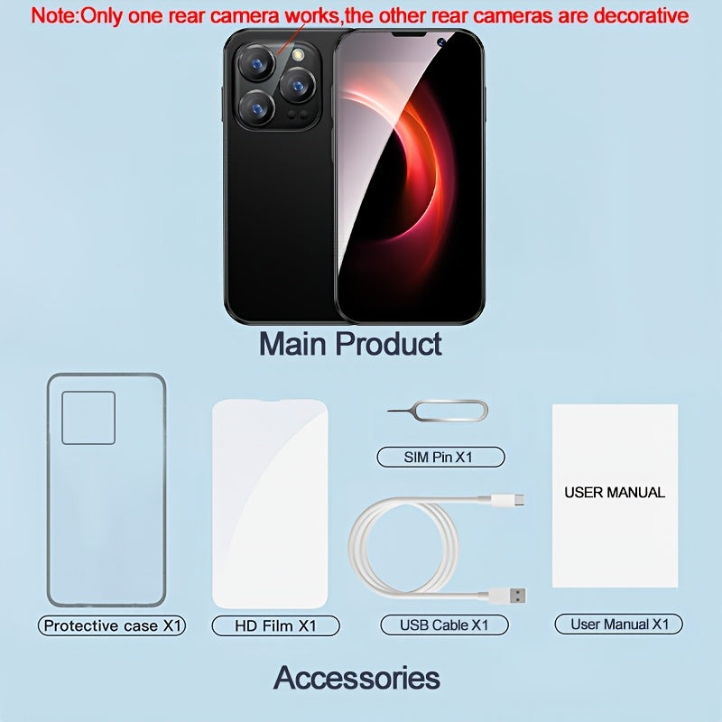 Мини смартфон 3.0 дюйма 2ГБ ОЗУ 16ГБ ПЗУ Dual SIM Распознавание лица Android 9.0