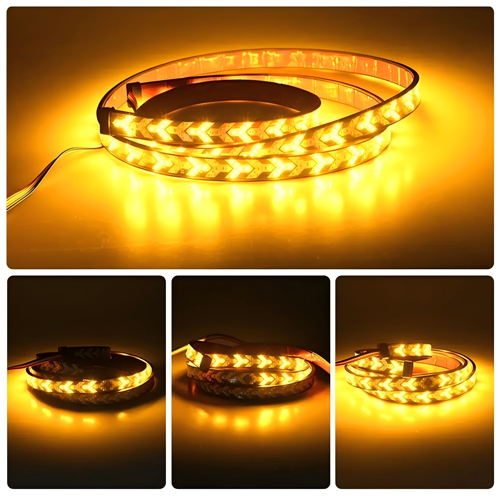 152.4cm LED Arrow Light Strip for Trucks Red and Yellow Turn Signal