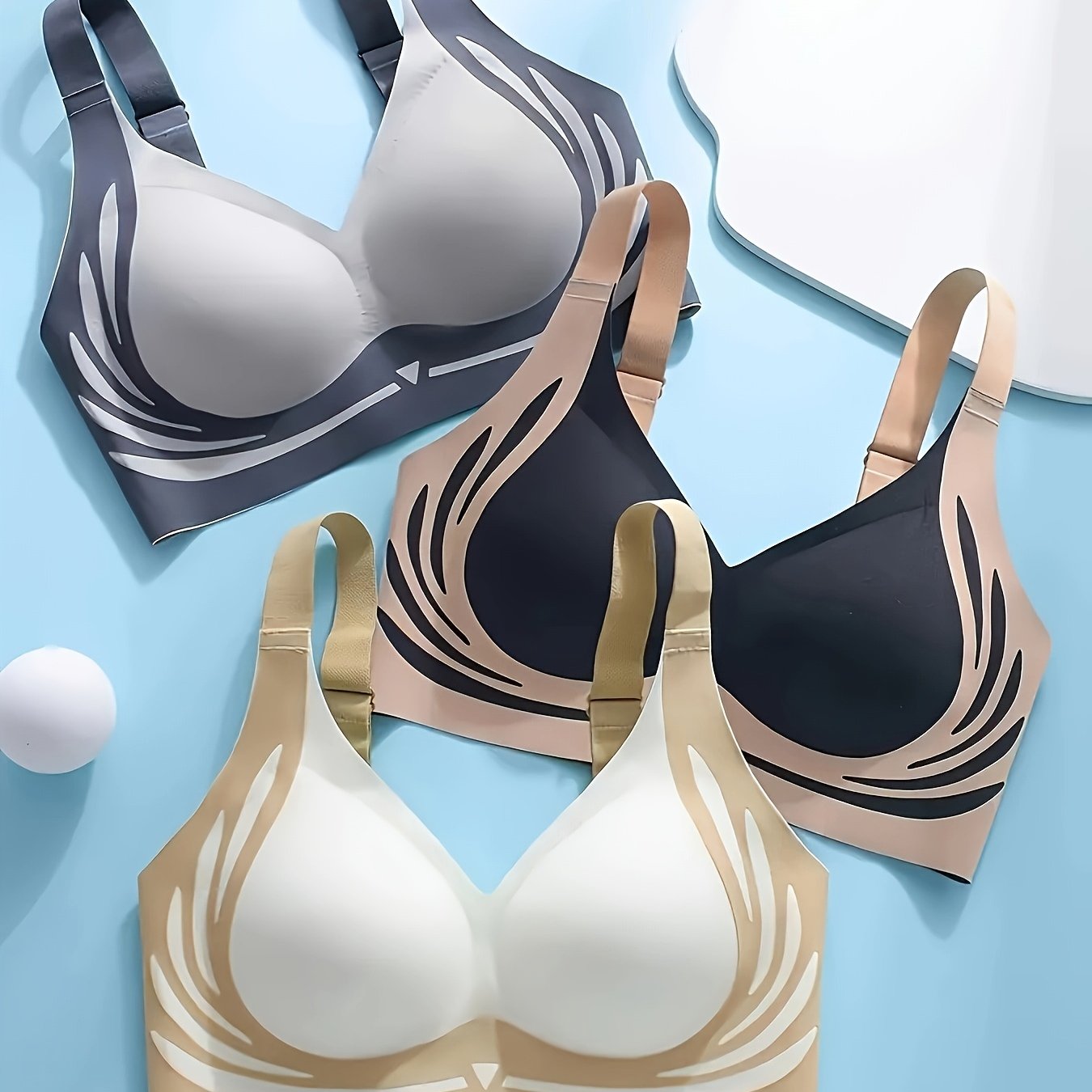 Women's Plus Size Seamless Push-Up Bra Casual Style High Support Lift