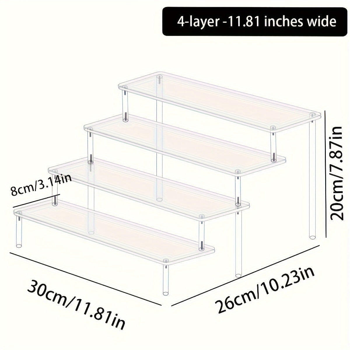 Acrylic Cosmetic Organizer with Multi-Layer Transparent Storage for Perfumes and Beauty Tools