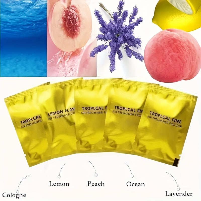 Avtomobil uchun havo tozalovchi to'plam Tropik ta'mlar Limon O'rik Okean Lavanda