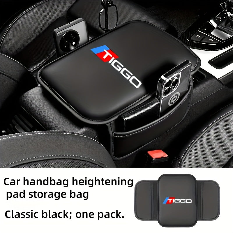 Universal Car Armrest Pad With Side Storage Bag Console Protector