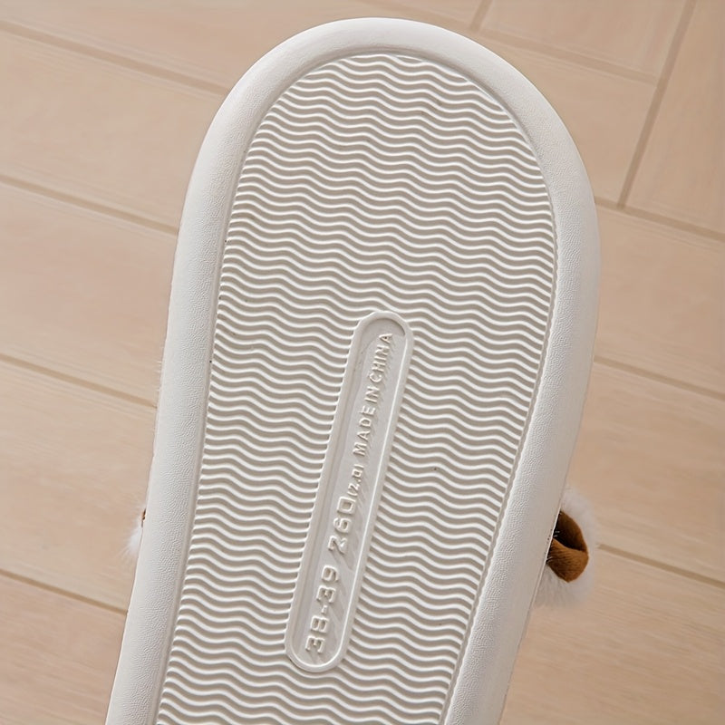 Unisex Fabric Open Toe Slippers for Home All-Season Comfort