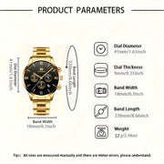 Men's Stainless Steel Quartz Watches with Calendar, Casual and Sport Styles