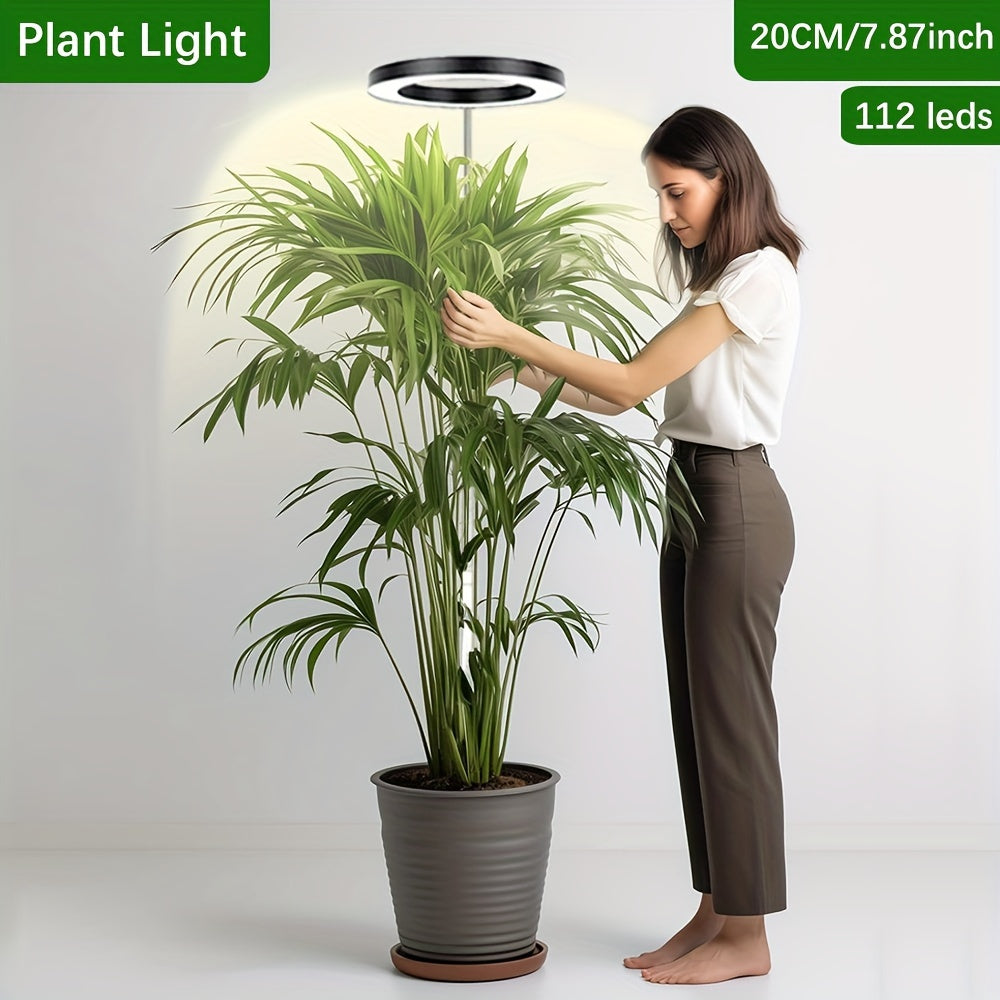 Adjustable Full Spectrum LED Grow Light with 112 LEDs, USB Powered, Height Adjustable