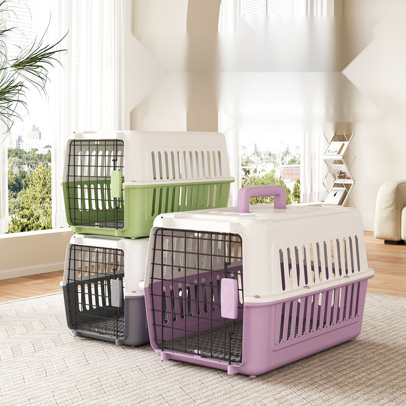 Portable Pet Air Travel Carrier for Cats and Dogs Lightweight PP Material
