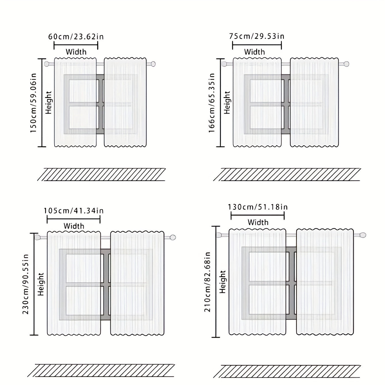 Juego de 2 cortinas de acuarela de salvia verde con bolsillo para barra, poliéster semi-transparente