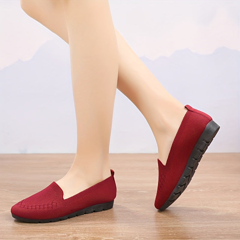 Women's Slip-On Loafers Light Breathable Fabric All-Season Comfortable