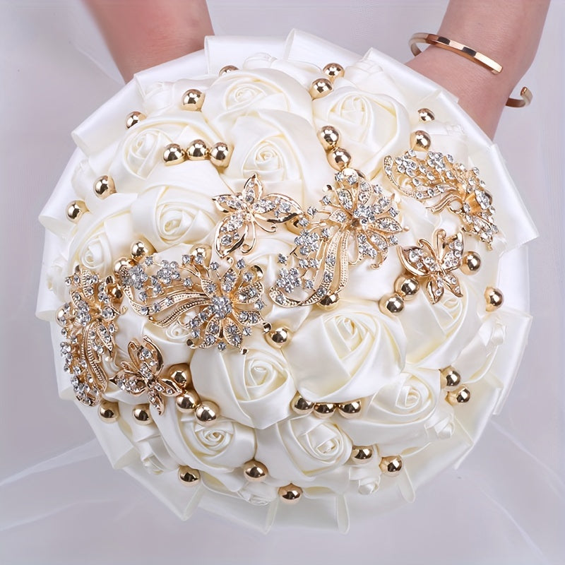 Elegant Qizlar uchun gullar to'plami Qizil samoviy güllar bilan Kristal va Marjon tafsilotlari bilan