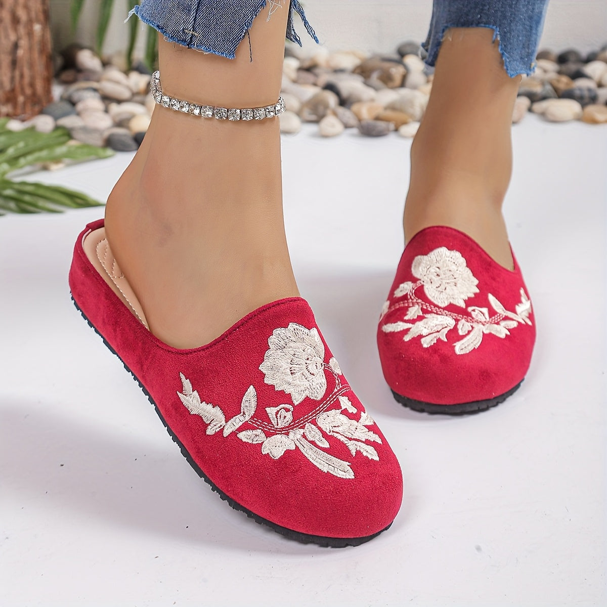 Women's Ethnic Style Flat Bottom Slippers for Casual Wear