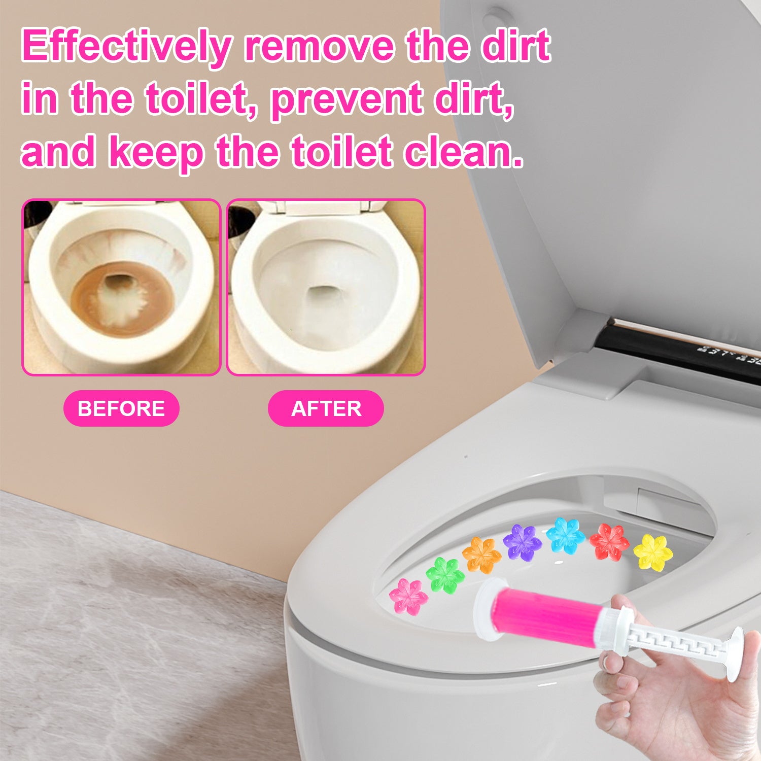 Чистящее средство для унитаза с гелевой печатью - 4/6/8 шт./упаковка, предотвращает образование известкового налета и пятен, освежающий аромат, дезодорирующее, включает диспенсер