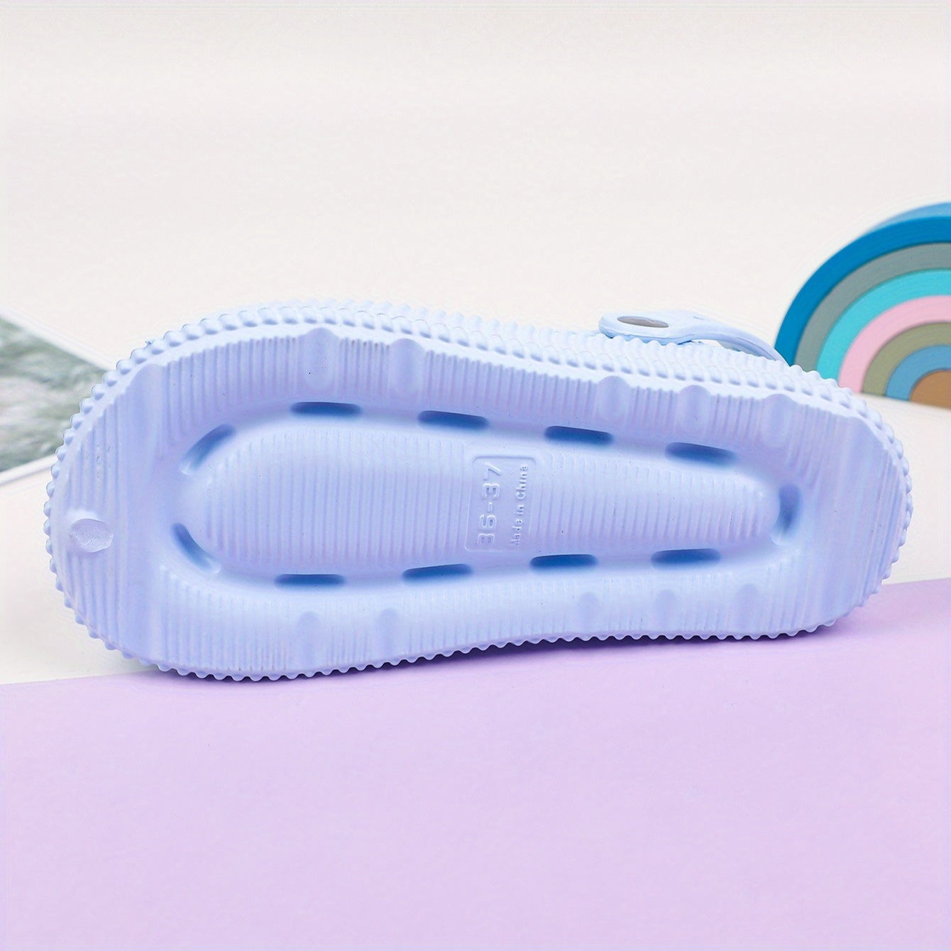 Kids Summer Cartoon Bear and Orange Slices EVA Clogs Breathable Non-Slip Shoes