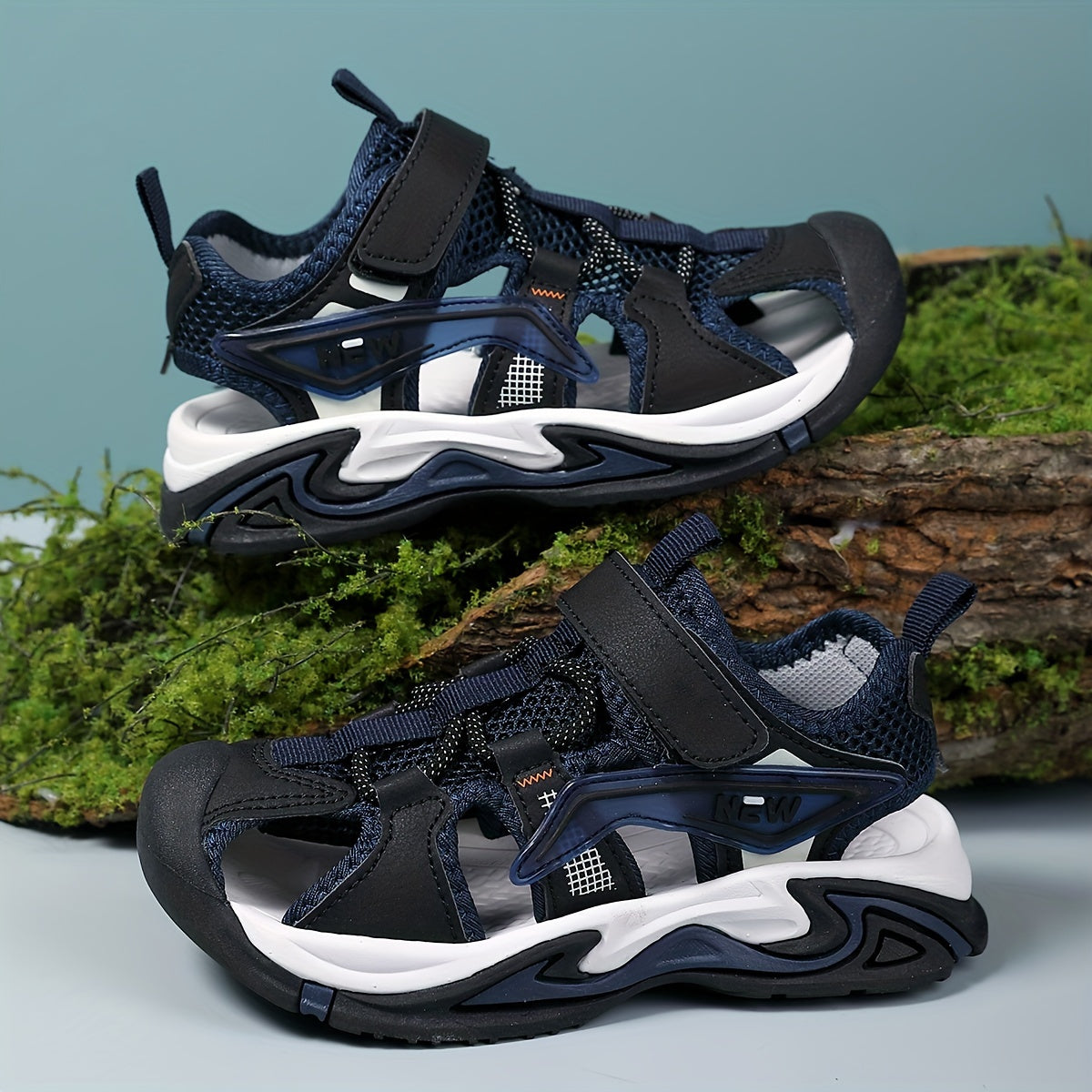 Boys' Striped Breathable Sports Sandals Low Top Casual Outdoor Summer