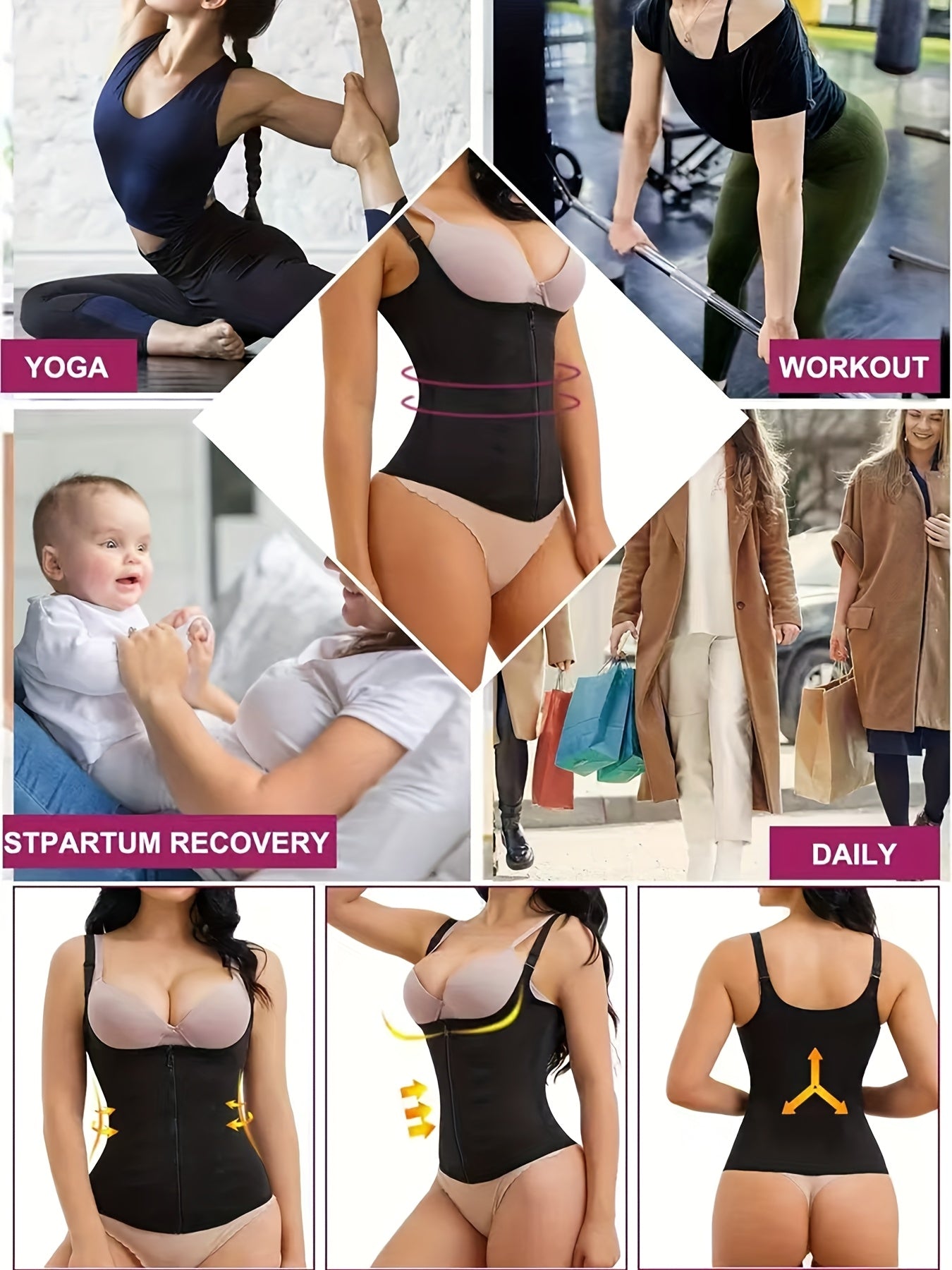 Неопреновый корсет для живота с открытым бюстгальтером для моделирования, корректирующее белье для похудения