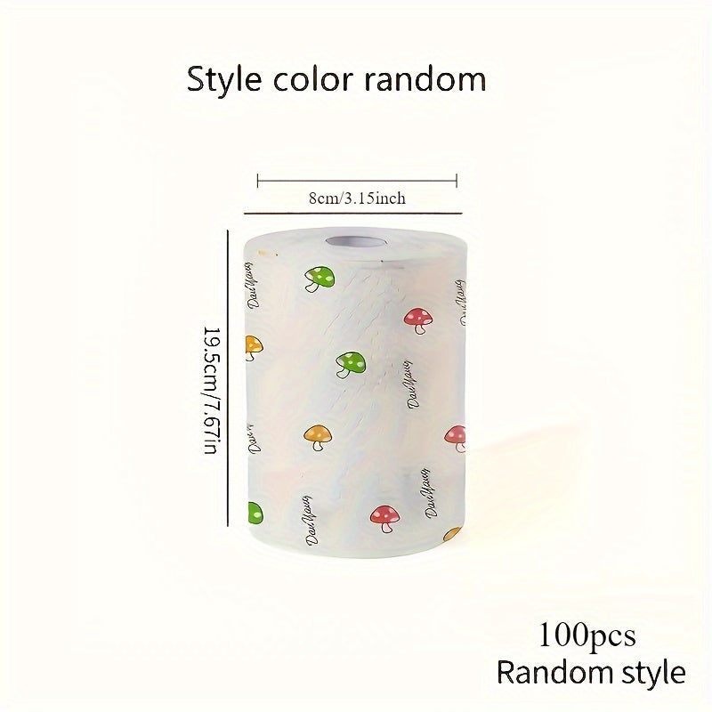 Набор из 100 многоразовых кухонных тряпок из хлопкового микса с космическими узорами