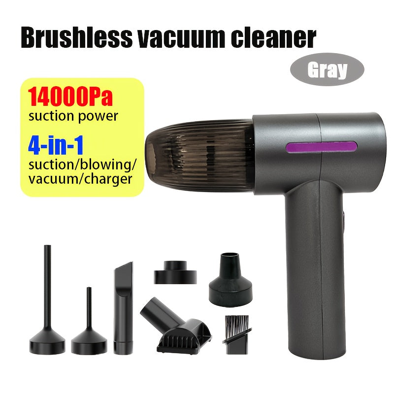 High-Power 74W Cordless Vacuum Cleaner with 4000mAh Rechargeable Battery Quiet 70dB for Cars Homes RVs