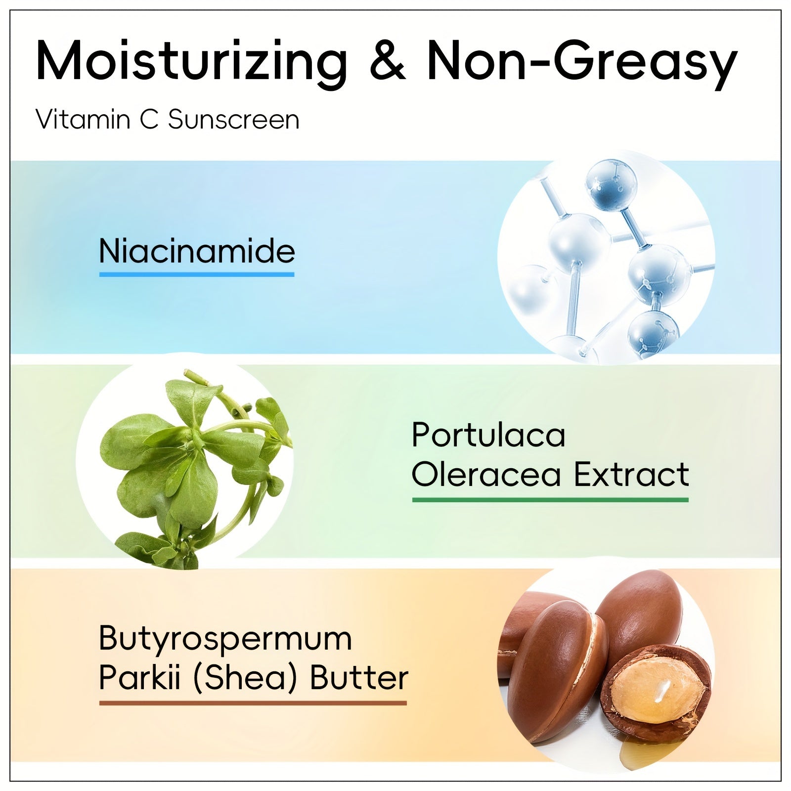 LAIKOU Vitamin C Quyoshdan himoya kremi: Suvga chidamli, uzoq muddatli quyoshdan himoya, Vitamin E va Niacinamide bilan birga, teng teri tonusi uchun. Gippoallergen, barcha teri turlari uchun mos. Yuz va tanaga mo'ljallangan quyosh kremi.
