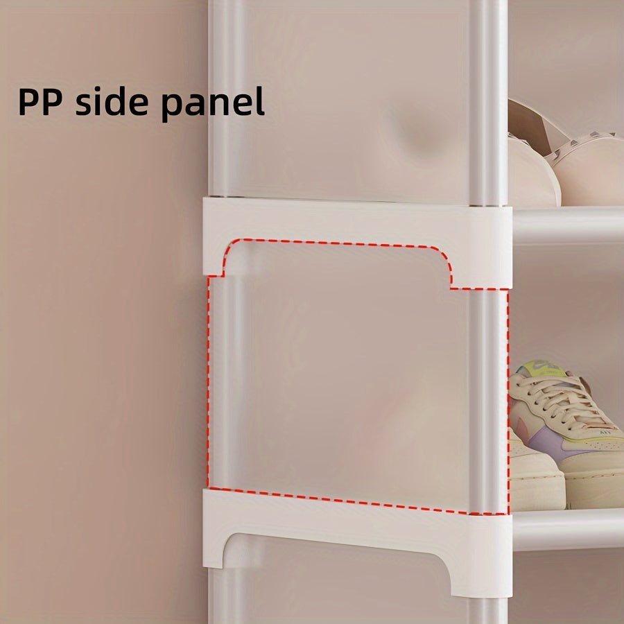 5 qavatli mustahkam metall poyabzal javoni va chang o'tkazmaydigan eshik pardasi uchun yashash xonasi va yotoqxona