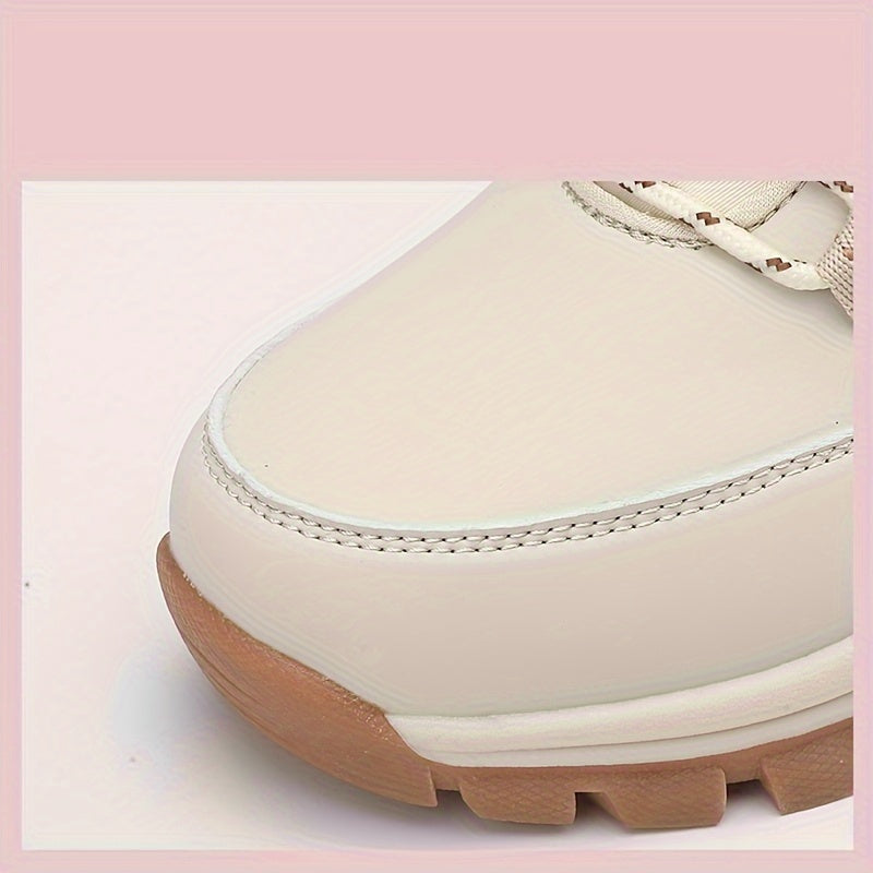 Women’s Snow Boots Platform Lace Up Plush Warm Anti-Slip Winter