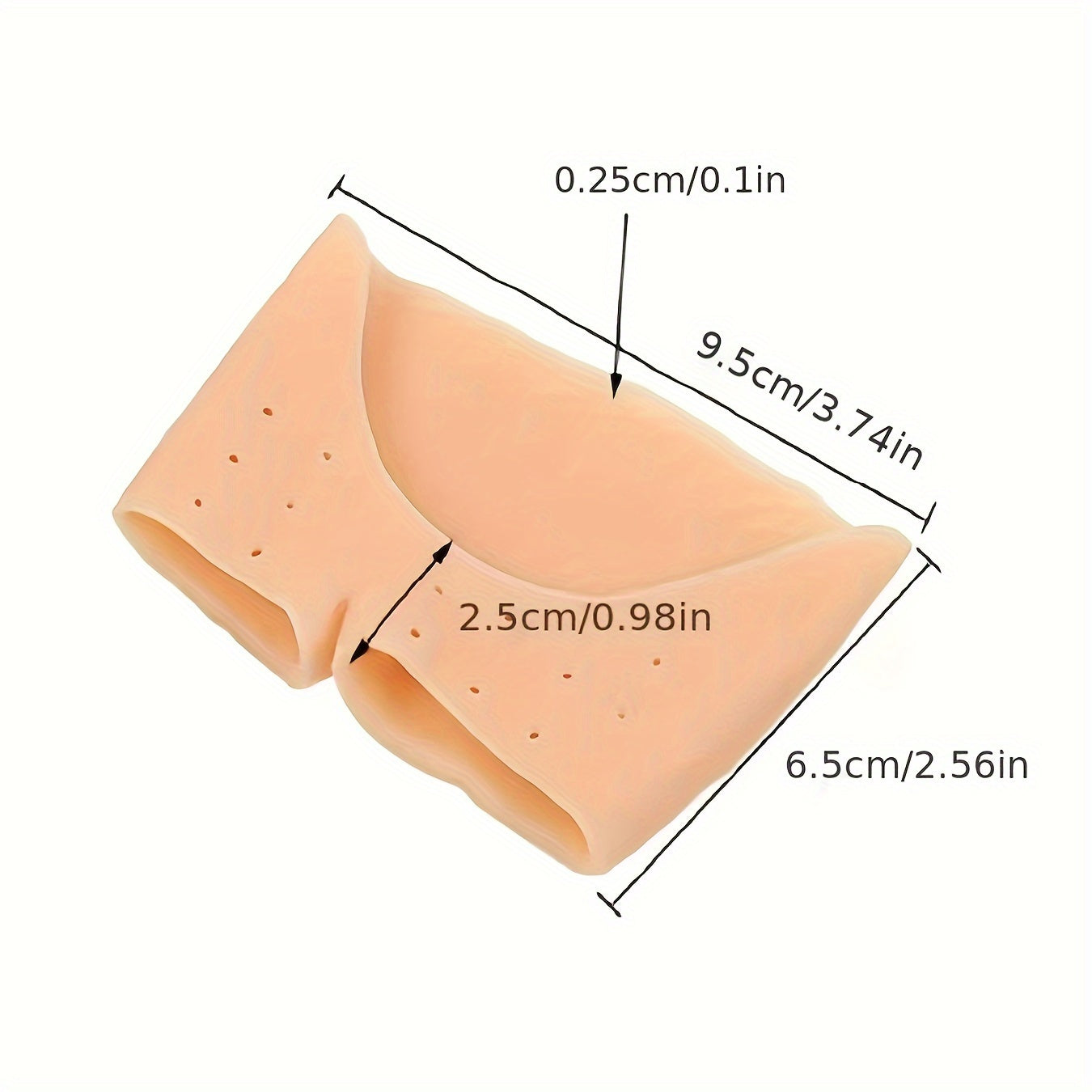 Unisex Silicone Split Toe Foot Covers Breathable Anti-Wear Toe Protectors