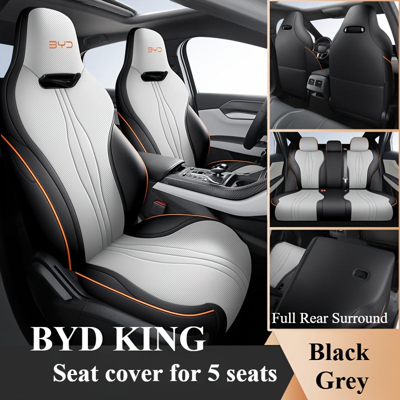 Luxury 5-Seater Car Seat Covers Full-Wrap All-Season Automotive Protector