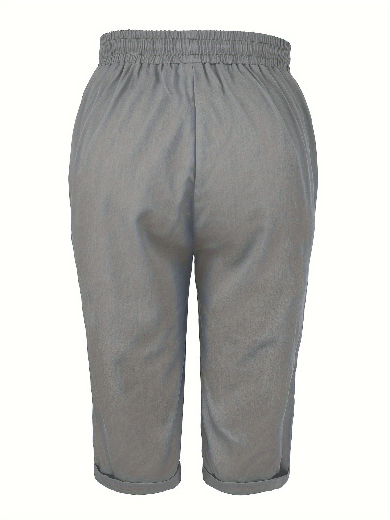 Брюки для женщин больших размеров свободного кроя с завязками, неэластичные, повседневные