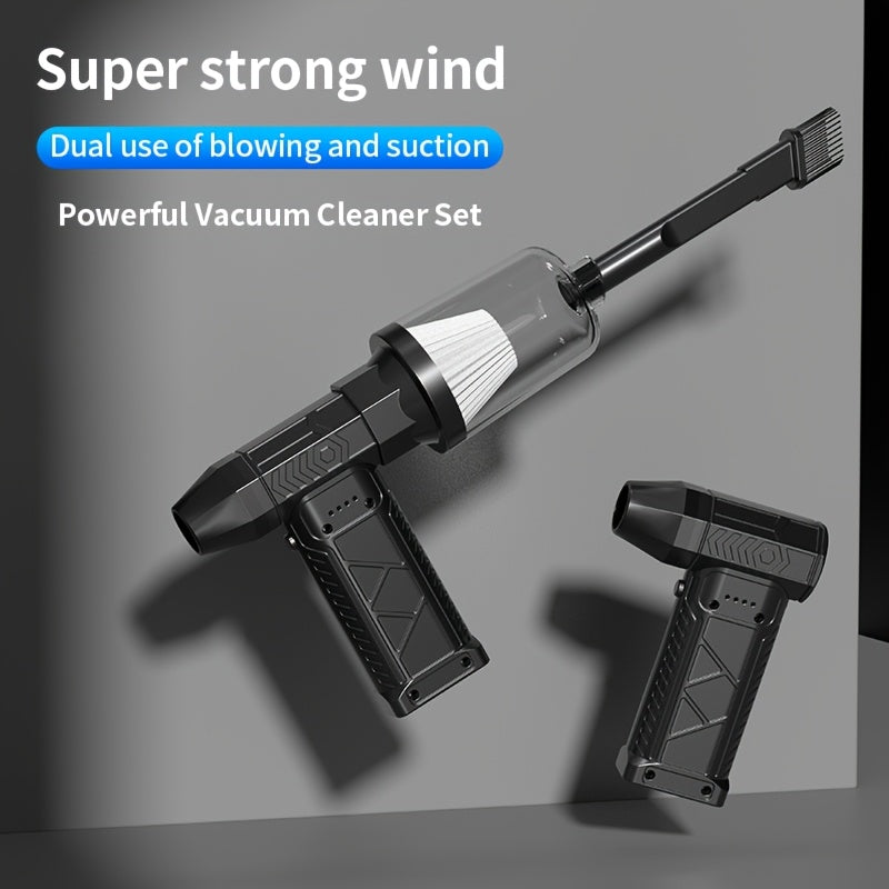 Portable Dual-Function Fan with 150,000 RPM for Outdoor Tasks USB Rechargeable