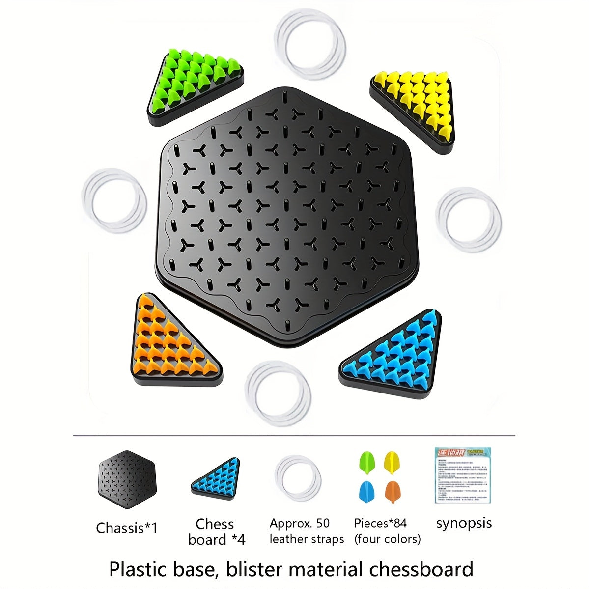 Triangular Strategy Board Game for 2-4 Players Family Party Gift