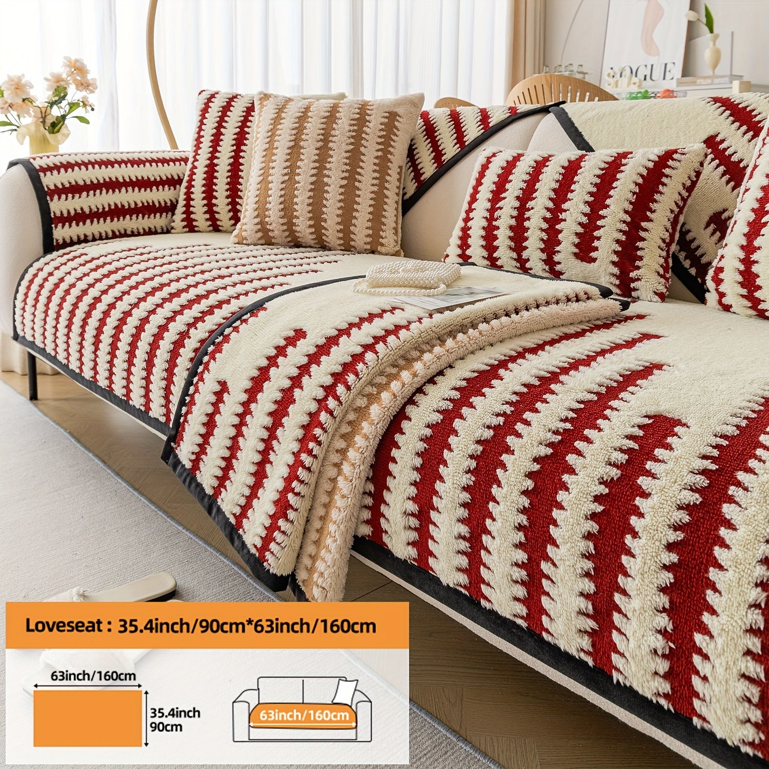 Современная накидка на нордический диван с черно-белой полоской, безопасная для домашних животных, противоскользящая, для 1-4 мест