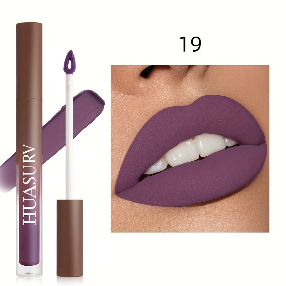 Brillo de labios mate hidratante para mujer Misty Velvet Lip Glaze 19 colores