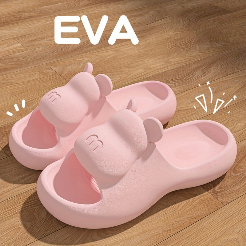 Women's Cartoon Design Slides Soft Sole Indoor Bathroom Shoes
