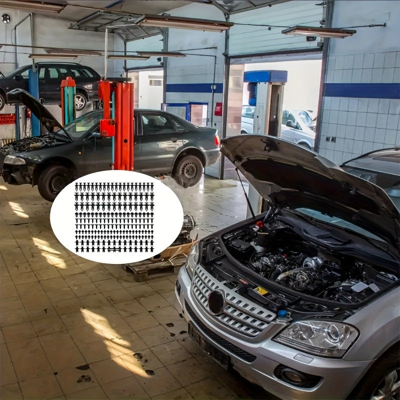 190 Pieces Car Retainer Clips Kit Durable ABS Plastic Fasteners for Trim Panels Bumpers